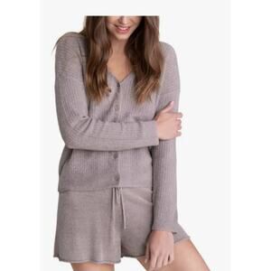 Barefoot Dreams Women's CozyChic Lite V-Neck Button Cardigan. Large